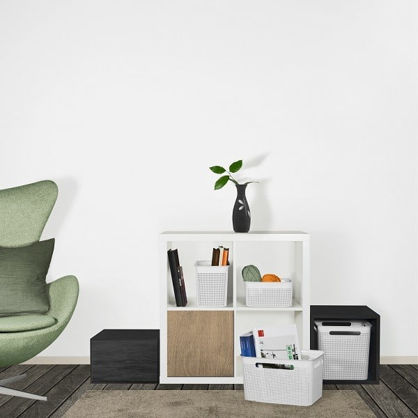 Coș de depozitare bej din plastic reciclat Brisen - Rotho-image-1