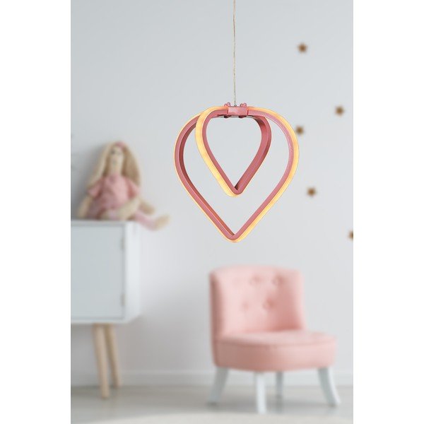 Lustră roz LED din metal ø 22 cm Sevinc – Squid Lighting-image-1