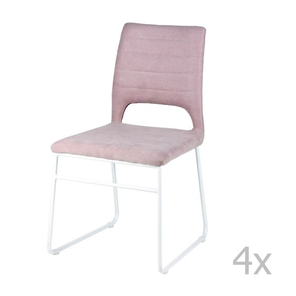 Set 4 scaune sømcasa Nessa, roz