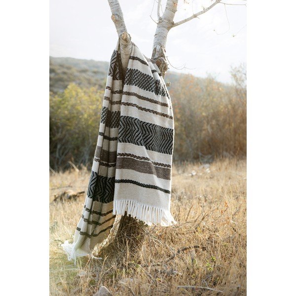 Pătură maro din amestec de bumbac 140x180 cm Luxor – Euromant-image-4