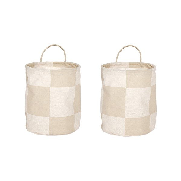 Coșuri de depozitare 2 buc. din material textil ø 18x22 cm Chess – OYOY Living Design