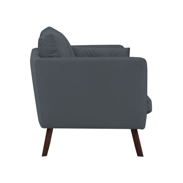 Canapea cu 2 locuri Mazzini Sofas Cotton, gri închis-image-3