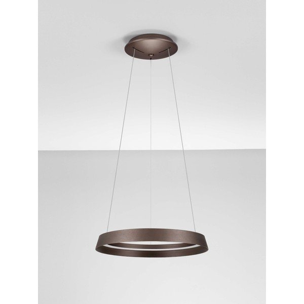 Lustră maro LED cu intensitate reglabilă din aluminiu cu abajur din sticlă acrilică ø 45 cm Ormi – Nova Luce-image-4