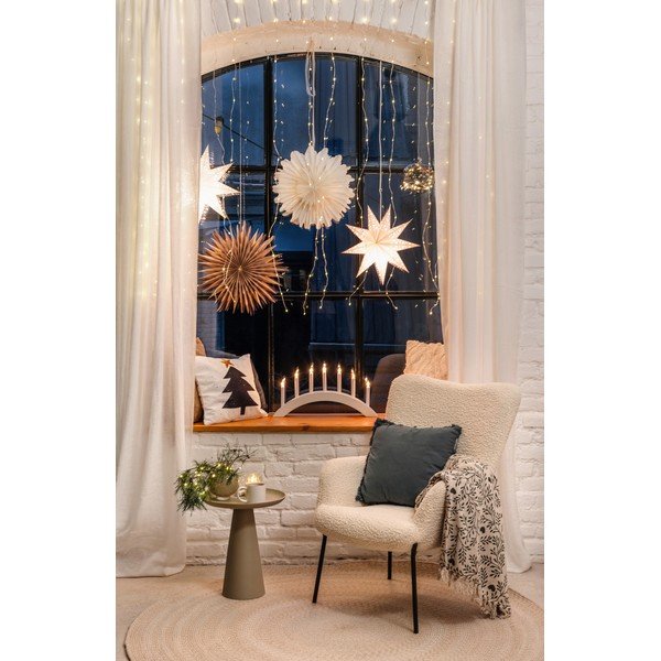 Pătură verde-crem 130x160 cm Maribelle – Bloomingville-image-1