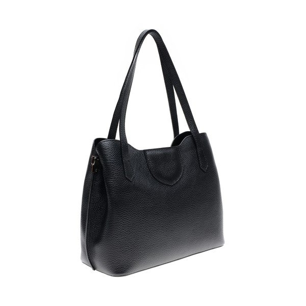 Geantă din piele Luisa Vannini, negru-image-1