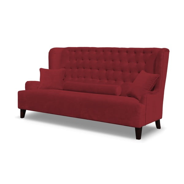 Canapea cu 3 locuri Rodier Flanelle, roșu