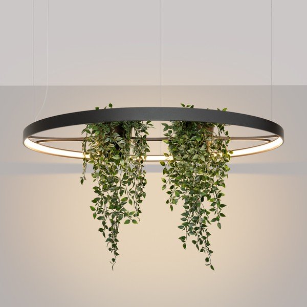 Lustră neagră LED din aluminiu ø 110 cm RIO – Thoro-image-1
