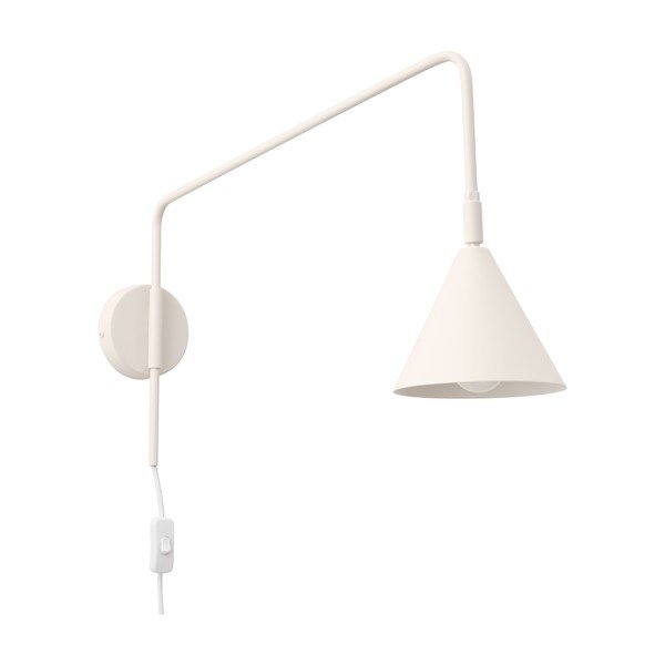 Aplică de perete crem cu alimentare la priză ø 14 cm Zylo – Sollux