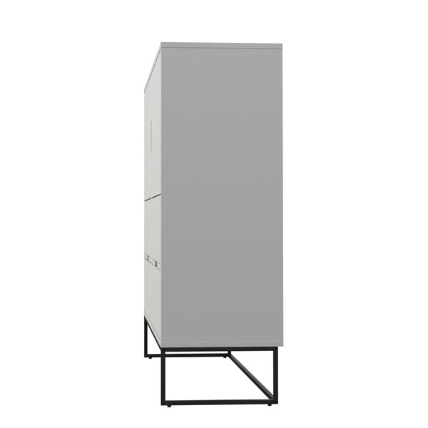 Dulap cu 2 uși și 4 sertare, MISTY Tenzo Lipp, înălțime 127 cm, alb-image-4