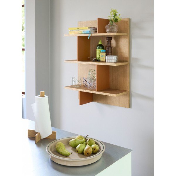 Raft în culoare naturală etajat cu aspect de lemn de stejar 60 cm Stand – Hübsch-image-1