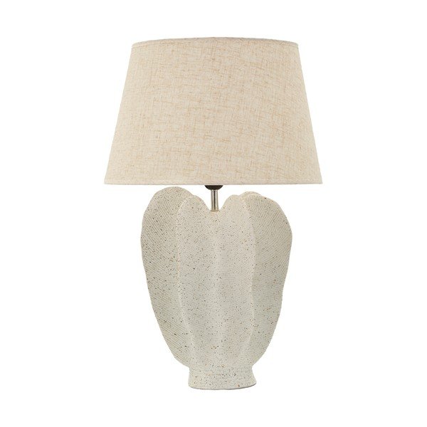 Veioză crem cu abajur textil (înălțime 63 cm) Ester – Mauro Ferretti