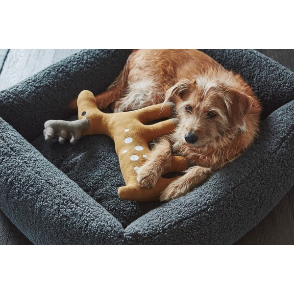 Pat  gri închis pentru câini din material bouclé 71x91 cm Senso Graphite M – MiaCara-image-1