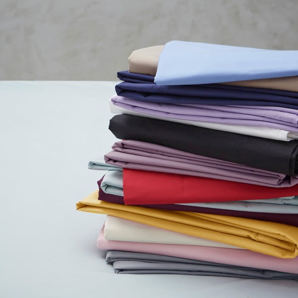 Cearceaf galben din bumbac percale cu elastic 90x190 cm Easy Iron Percale – Catherine Lansfield-image-4