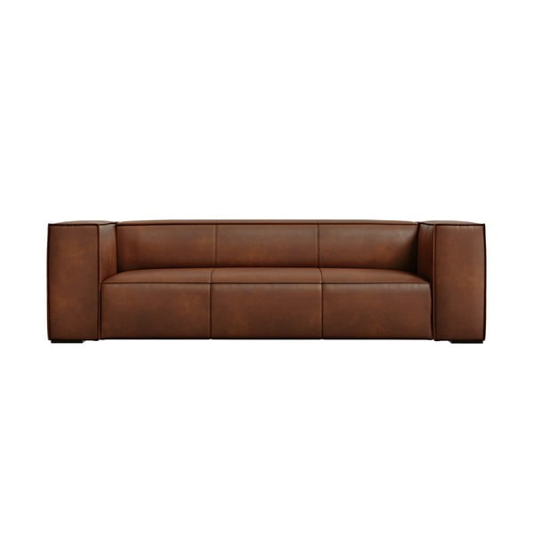 Canapea maro coniac cu tapițerie din piele 227 cm Madame – Windsor & Co Sofas
