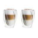 Set 2 pahare cu perete dublu Vialli Design Latte, 300 ml