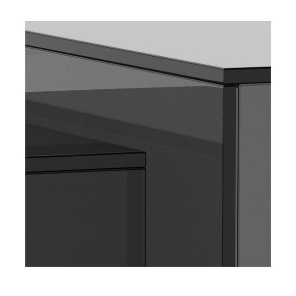 Măsuțe de cafea gri 2 buc. din sticlă 50x50 cm Dice – Actona-image-1