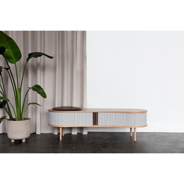 Masă TV maro/bej cu aspect de lemn de stejar 140x40 cm Audacious – UMAGE-image-1