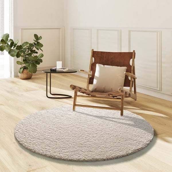 Covor bej rotund ø 130 cm Norge – Universal-image-1