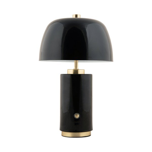 Veioză neagră LED cu intensitate reglabilă cu abajur din metal (înălțime 30 cm) Freya – Leitmotiv