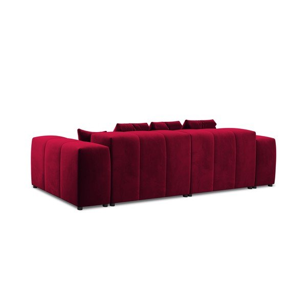 Canapea roșie cu tapițerie din catifea 320 cm Rome Velvet - Cosmopolitan Design-image-4