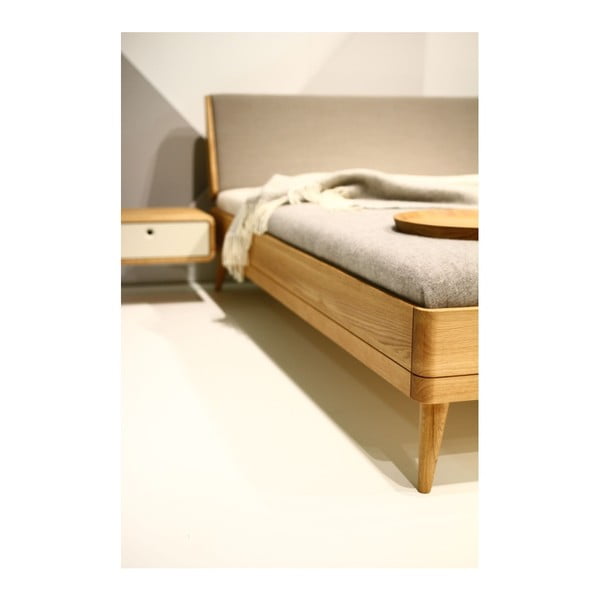 Pat dublu din lemn masiv de stejar Javorina Direct, 160 x 200 cm-image-1