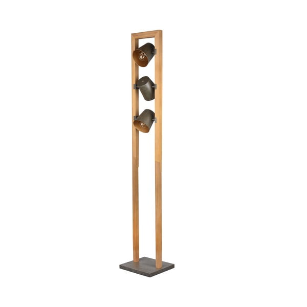 Lampadar în culoare naturală cu abajur din metal (înălțime 150 cm) Bell – Trio