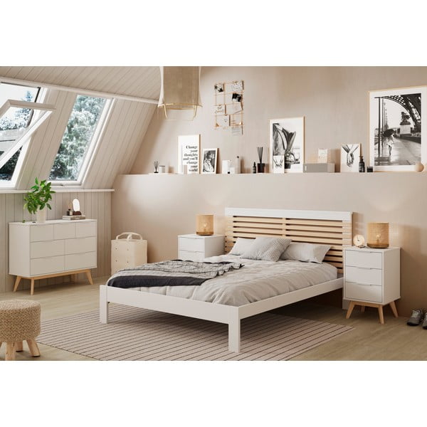 Comodă albă joasă 120x83 cm Campus – Marckeric-image-1