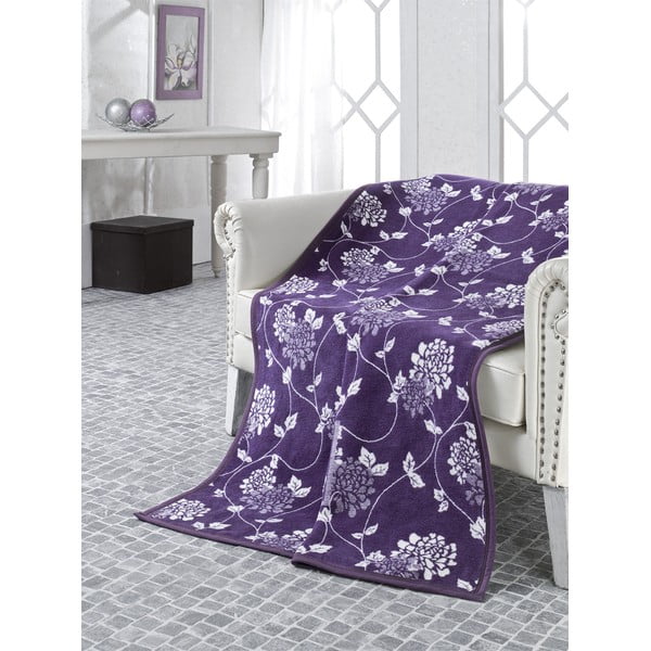 Pătură Floral Purple, 180 x 220 cm