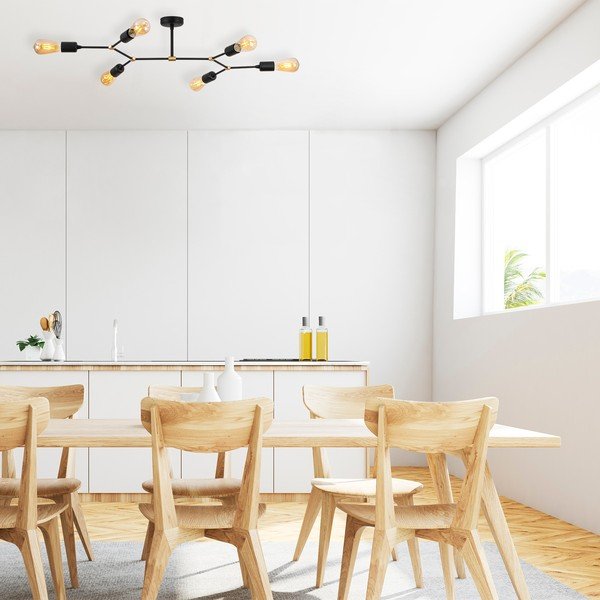 Plafonieră neagră 48x95 cm Sparrow – Opviq lights-image-1