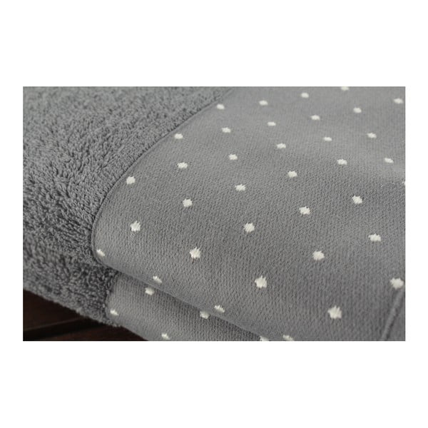 Set 2 prosoape din bumbac Patricia, 50 x 90 cm, gri-image-1