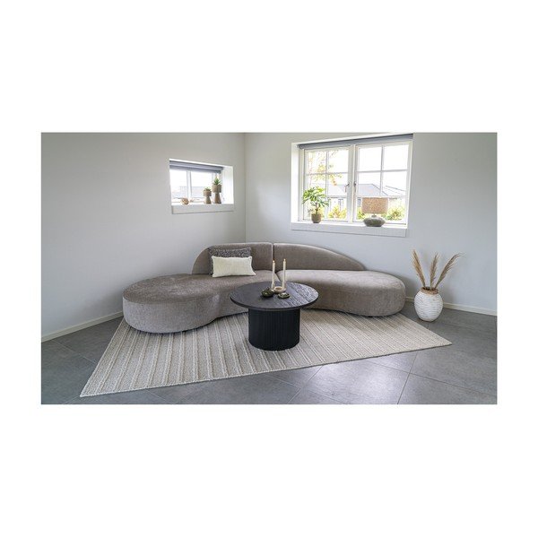 Măsuță de cafea maro închis rotundă cu aspect de lemn de plop ø 80 cm Boavista – House Nordic-image-3