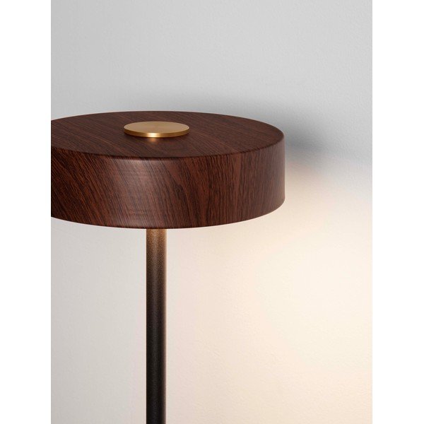 Lampadar negru/în culoare naturală închisă LED din metal (înălțime 135 cm) Thea – Nova Luce-image-2
