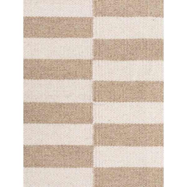 Covor alb/maro deschis reversibil/țesut manual din lână 80x150 cm Vika – Hanse Home-image-3