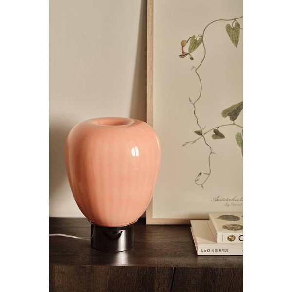 Veioză roz/argintiu-lucios din sticlă (înălțime 34 cm) Balloon – Ellos Home-image-3