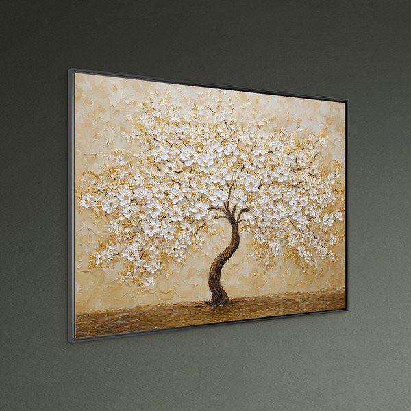 Tablou cu ramă imprimat 80x60 cm Golden Tree – Styler-image-1