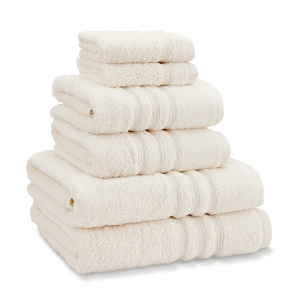 Prosoape de baie crem 6 buc. din bumbac din frotir Zero Twist – Catherine Lansfield