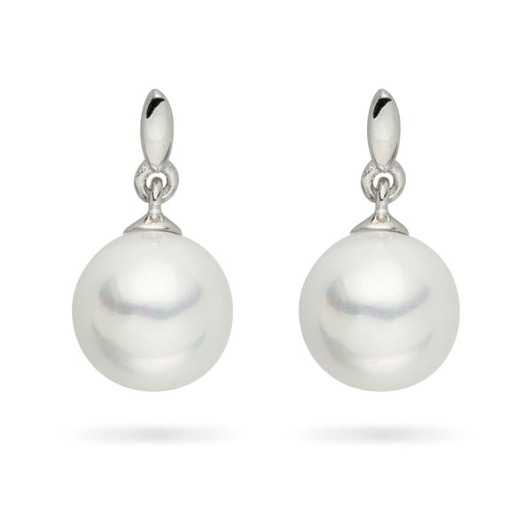 Cercei cu perlă albă Pearls Of London Romance, 1.8 cm
