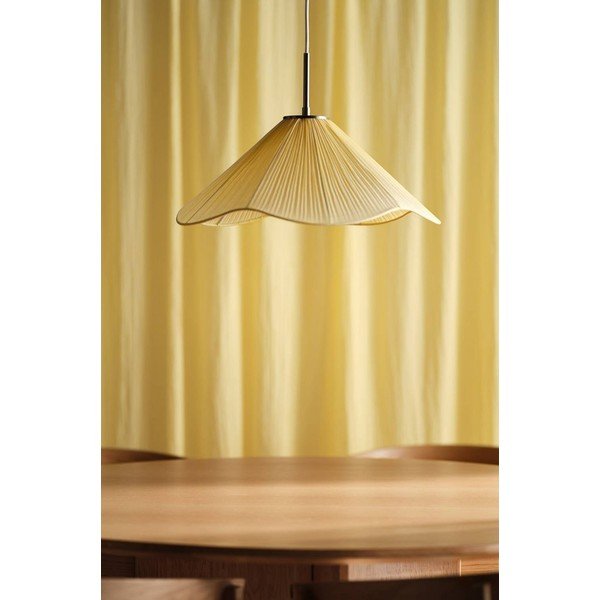 Lustră galbenă din material textil ø 50 cm Lunaria – Jotex-image-3
