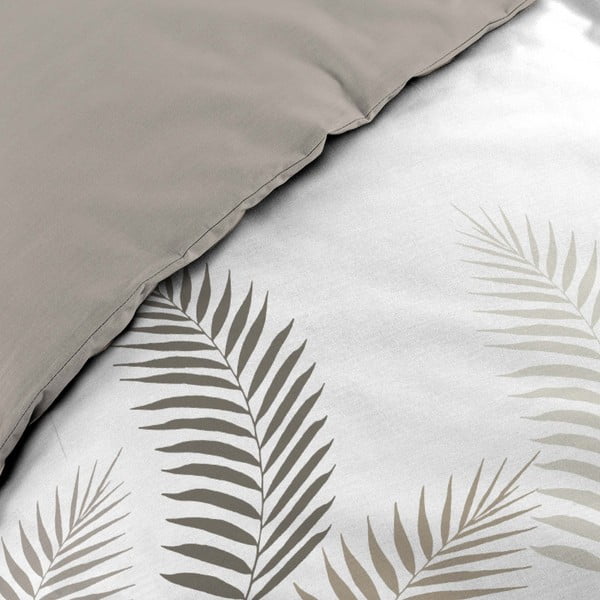 Lenjerie de pat albă/gri din bumbac pentru pat dublu 200x200 cm Goyave – douceur d'intérieur-image-4