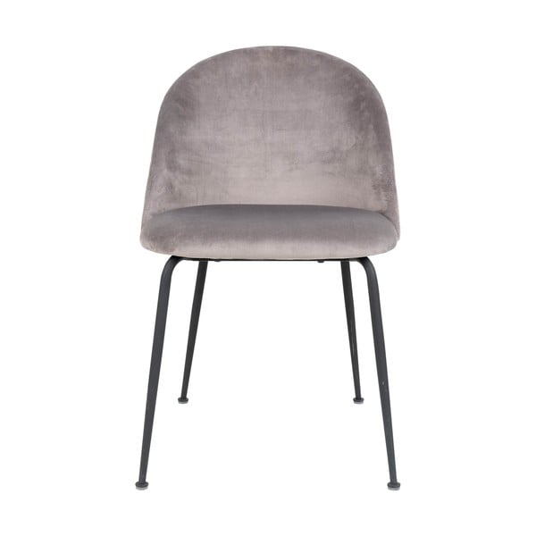 Scaune de dining gri-deschis 2 buc. din catifea Geneve – House Nordic-image-2
