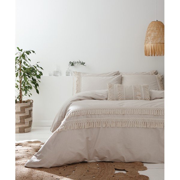 Lenjerie de pat din bumbac Pineapple Elephant Izmir, 200 x 200 cm, gri - bej-image-4