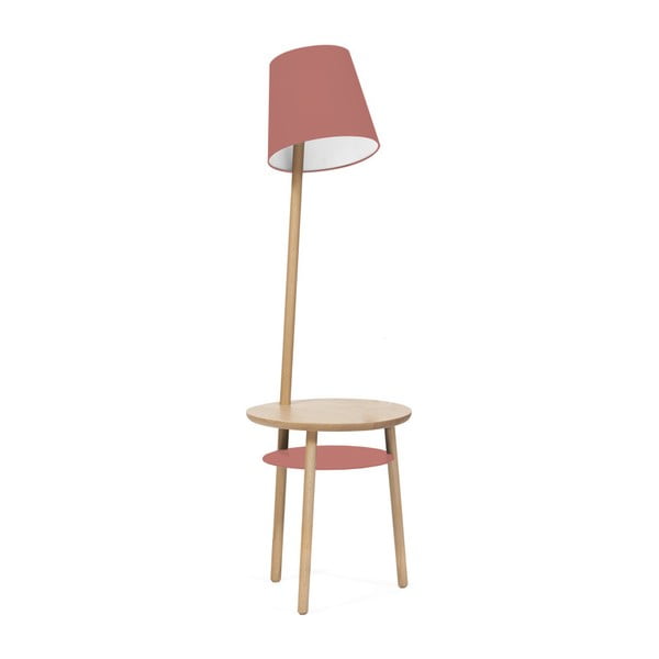 Lampă de birou din lemn de frasin HARTÔ Josette, roz închis
