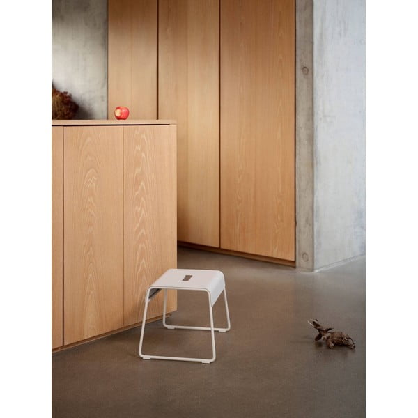 Scăunel din inox Zone A-Stool, gri deschis-image-1