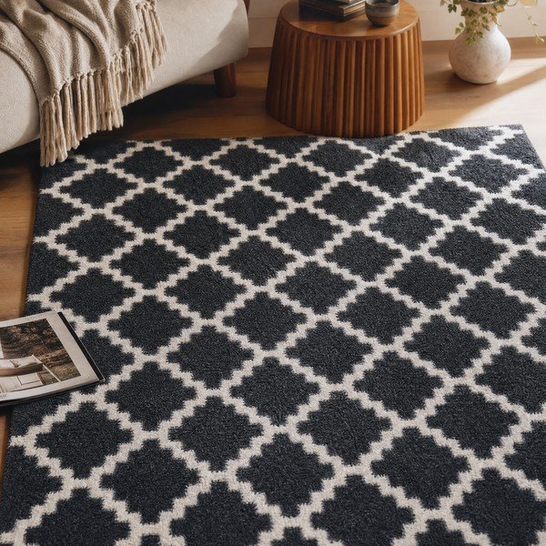 Covor tip traversă Zala Living Elegance, 50 x 150 cm, negru-alb-image-1