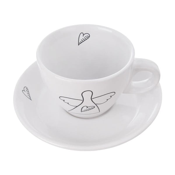 Cești negre-albe 2 buc. din ceramică 90 ml – Orion-image-2