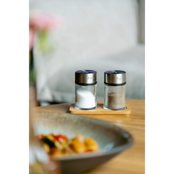 Solniță și piperniță cu suport Soho – Vialli Design-image-3