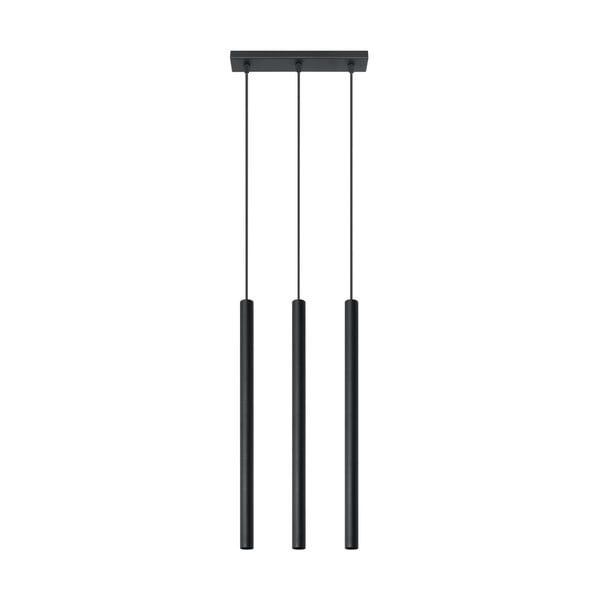 Lustră Nice Lamps Fideus, lungime 30 cm, negru