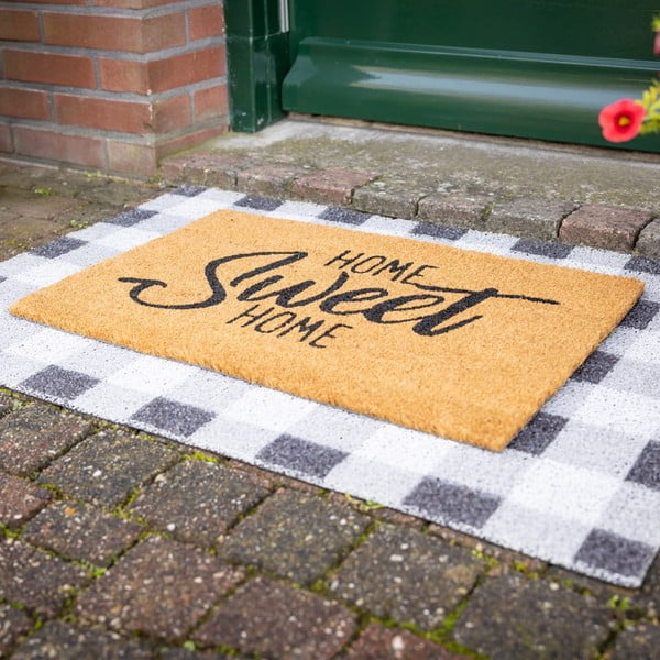 Covoraș de intrare din fibre de nucă de cocos 60x40 cm Home Sweet Home – Esschert Design-image-2