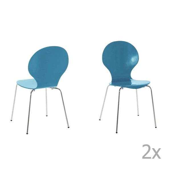Set 4 scaune Actona Marcus, albastru deschis