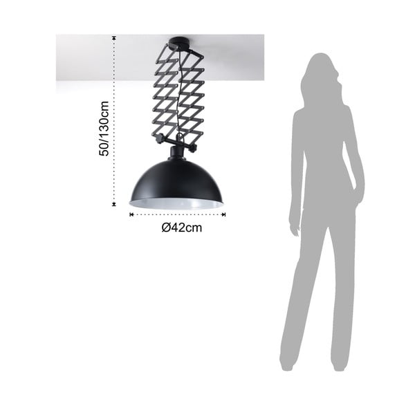 Lustră cu extensie sistem pantograf Tomasucci Extension Evo, negru-image-4